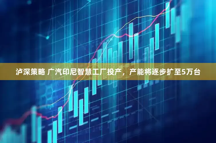 泸深策略 广汽印尼智慧工厂投产，产能将逐步扩至5万台