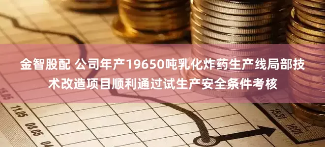 金智股配 公司年产19650吨乳化炸药生产线局部技术改造项目顺利通过试生产安全条件考核