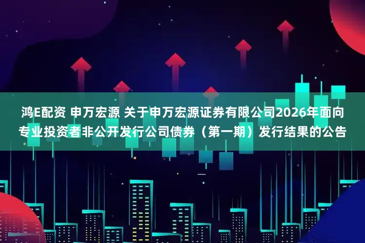 鸿E配资 申万宏源 关于申万宏源证券有限公司2026年面向专业投资者非公开发行公司债券（第一期）发行结果的公告